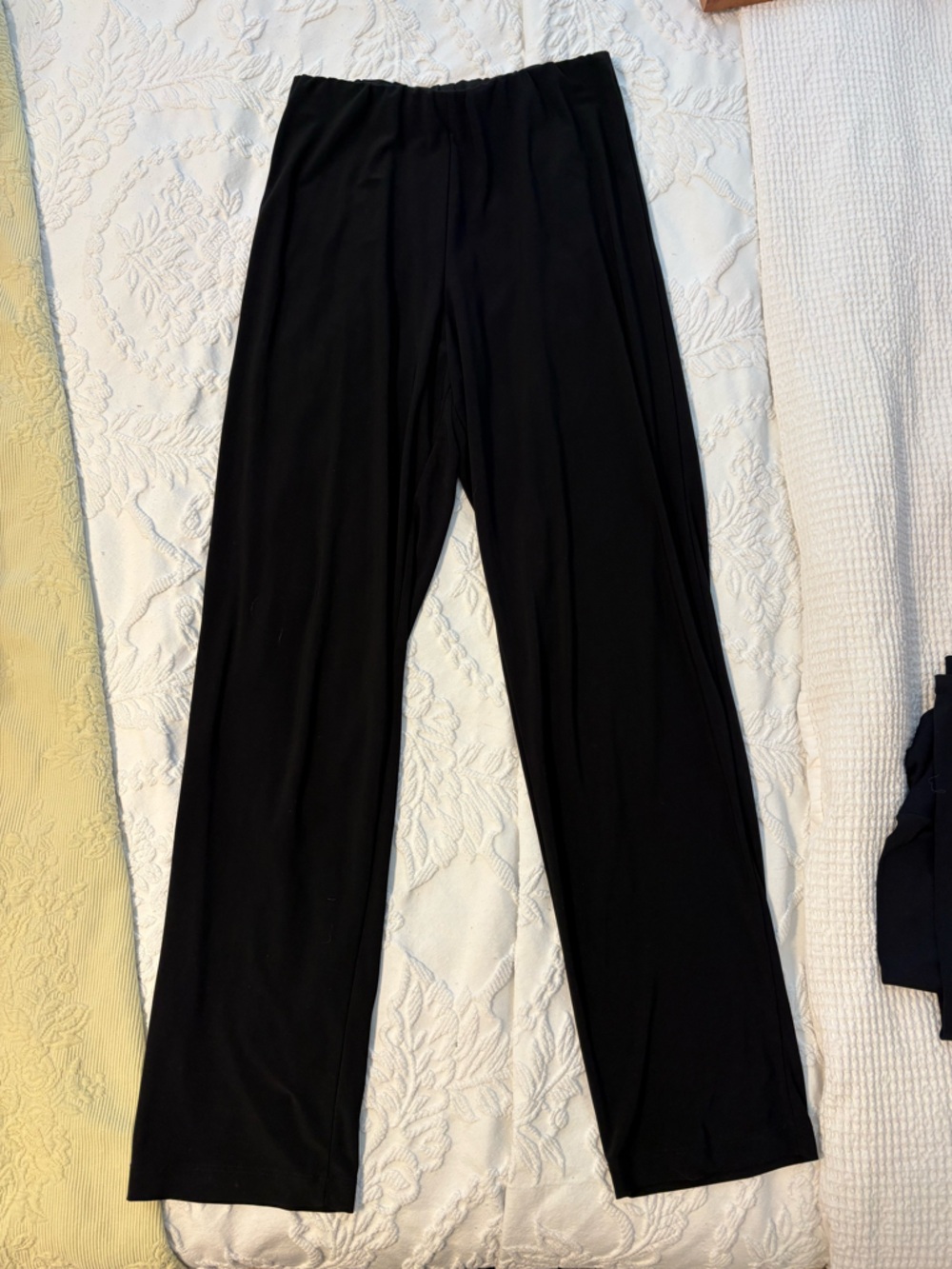 Black Straight-Leg Pull-On Women's Pants